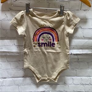 •Brand New• Garanimals Smile Oatmeal Heather Onesie.